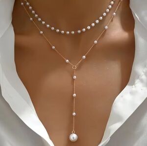 Pearl Necklace Double Layered Women's Jewelry‎ New F80